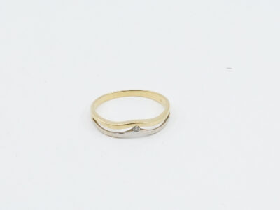 Ring Tvåfärgat Guld med diamant