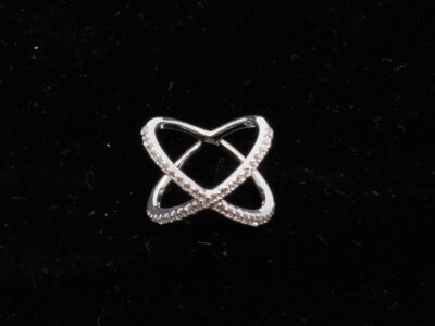 Ring korsad Silver
