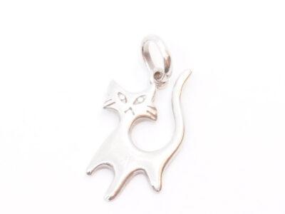 Hänge katt Silver