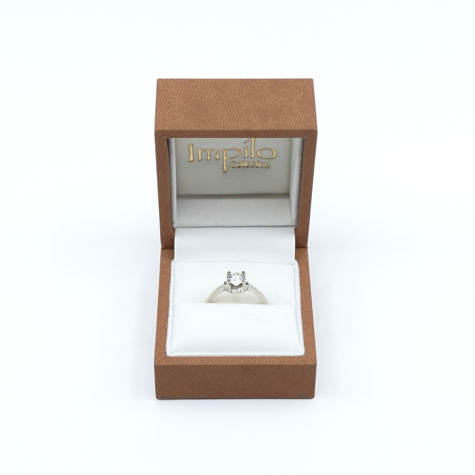Ring Vitguld 18K Ø17,75 med diamant 1xca0,49ct