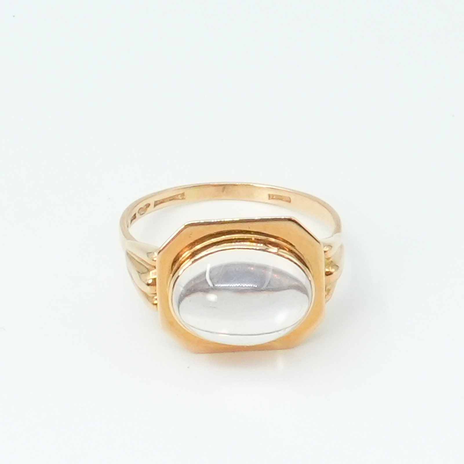 Ring Guld 18K 4,6g Ø19.25mm med sten
