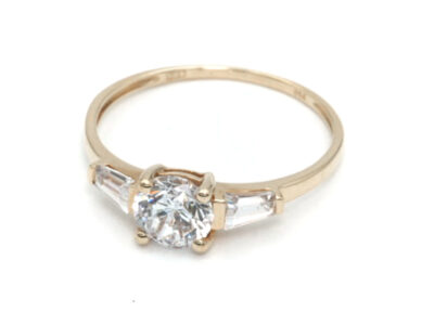 Ring Guld 18K med vita stenar