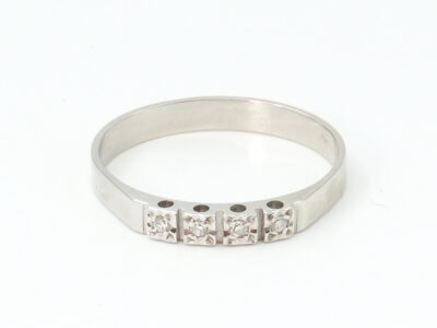 Ring Vitguld 18K 1,9g Ø17.50mm med diamanter 1xca0,01ct