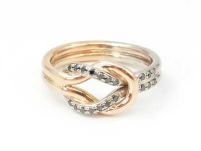 Ring Guld 18K 9,5g Ø19.25mm med stenar