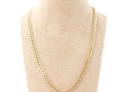 Halskedja Pansar Guld 14K 28,7g Längd 52cm Bredd 4mm