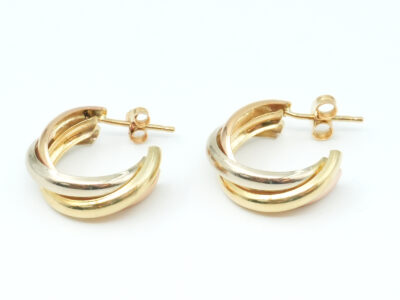 Örhängen Guld 18K 4,0g Höjd 19mm flerfärgade