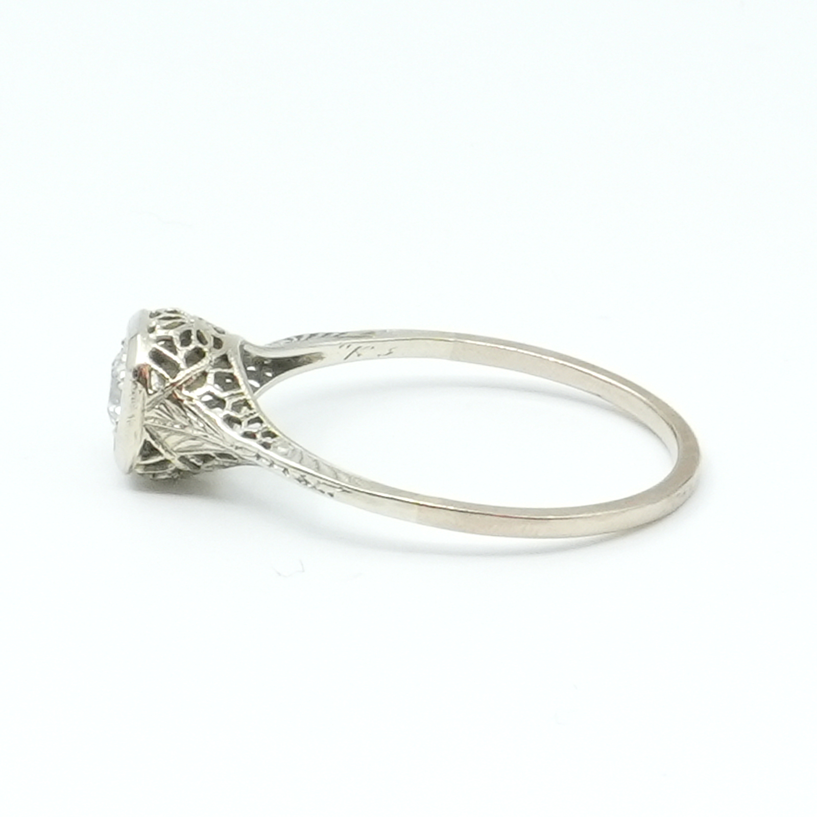 Ring Vitguld 18K 2,2g Ø19.50mm med diamant 1xca0,29ct