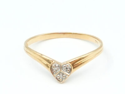 Ring Guld 18K 1,2g Ø18mm med diamanter 3xca0,005ct