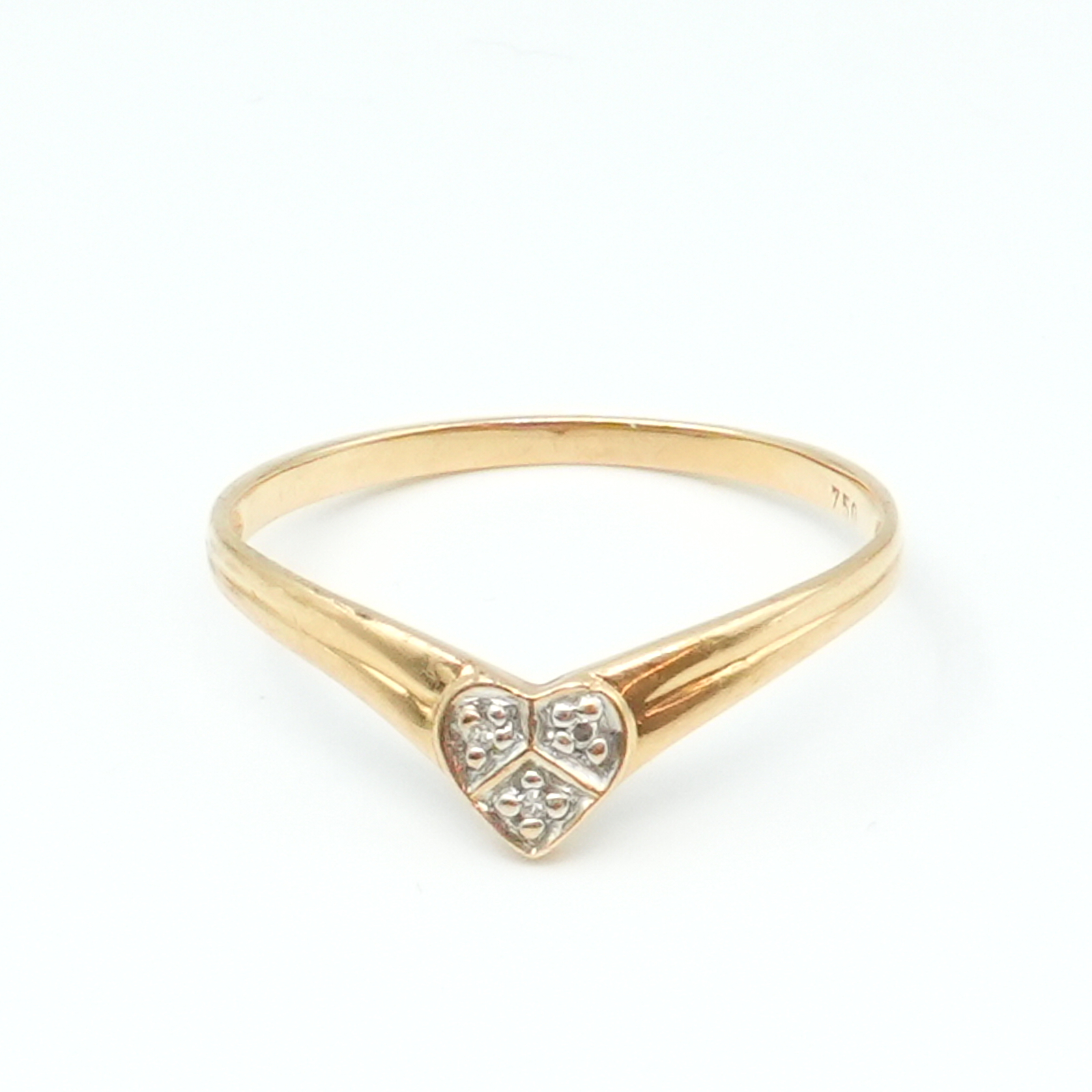 Ring Guld 18K 1,2g Ø18mm med diamanter 3xca0,005ct