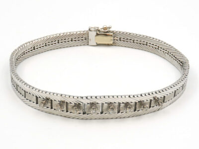 Armband doserat Vitguld 18K med diamanter