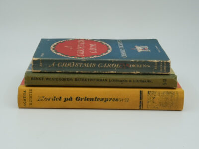 Böcker "A Christmas Carol 1939", "Detektivfirman 1948" & "Mordet på orientexpressen 1953"