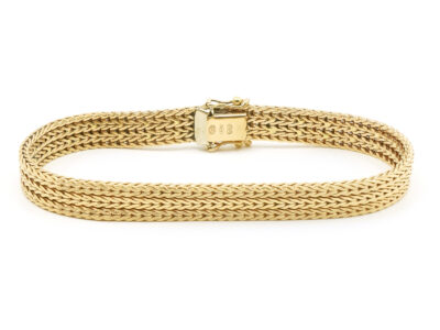 Armband manglad treradig Rävsvans 18K