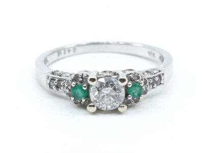Ring Vitguld 14K Ø17,25 med diamant 1xca047ct