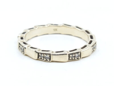 Ring Guld 10K Ø18,0 med diamanter