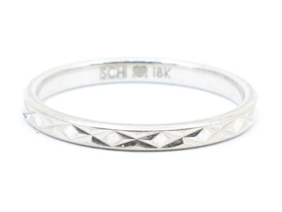 Ring mönstrad Vitguld 18K