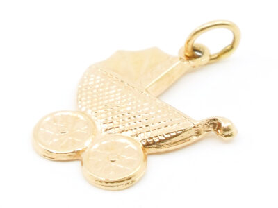 Hänge/berlock Barnvagn Guld 18K