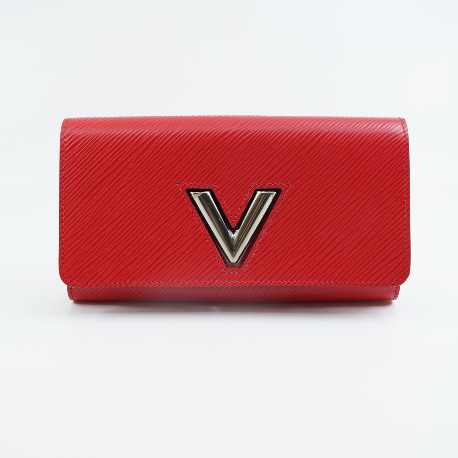 Plånbok Louis Vuitton Epi Coquelicot 19x10x3cm