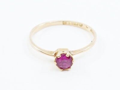 Ring Guld 18K 1,5g Ø16¾ med sten