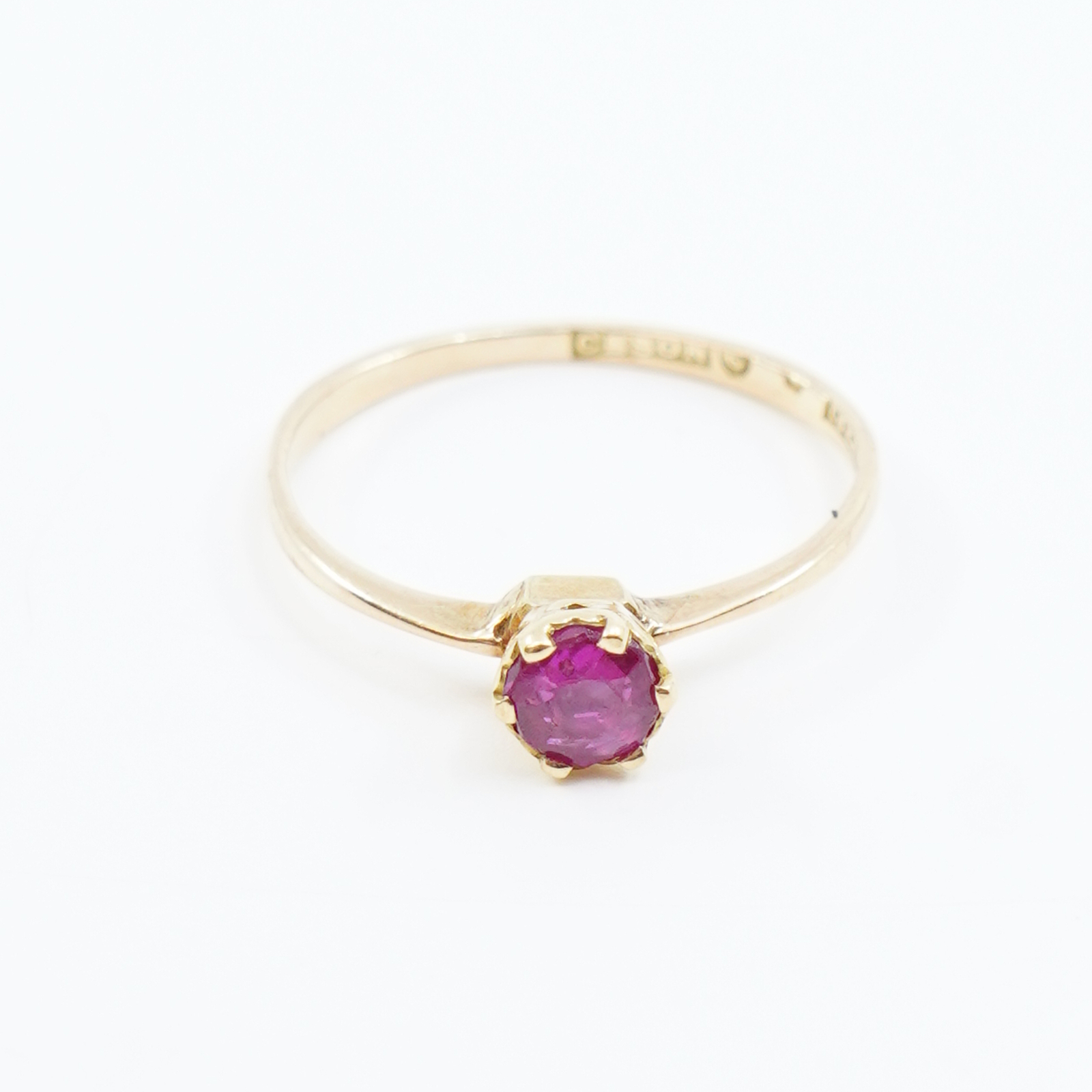 Ring Guld 18K 1,5g Ø16¾ med sten