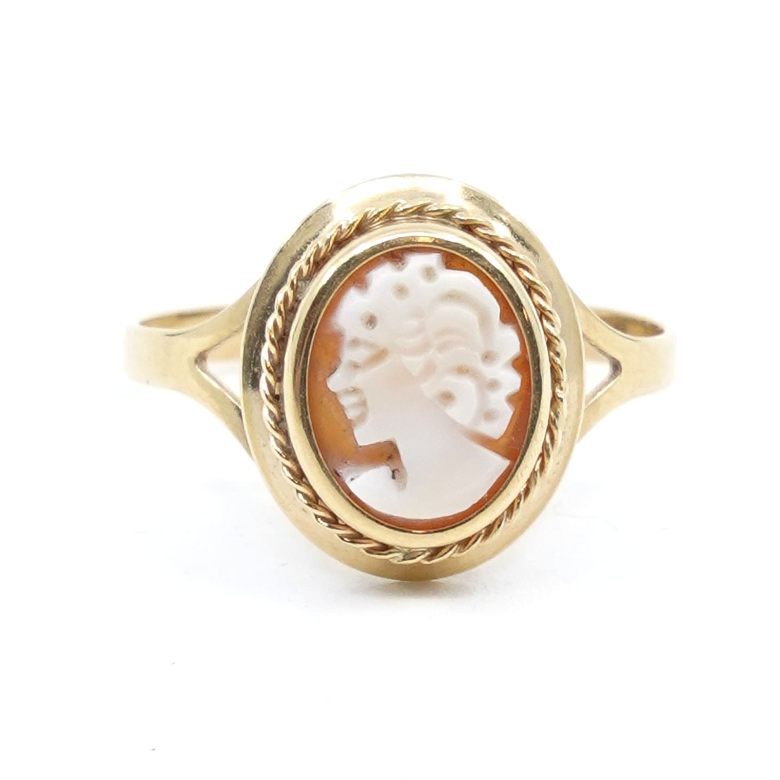 Ring Guld 18K Ø16,75 med Camé