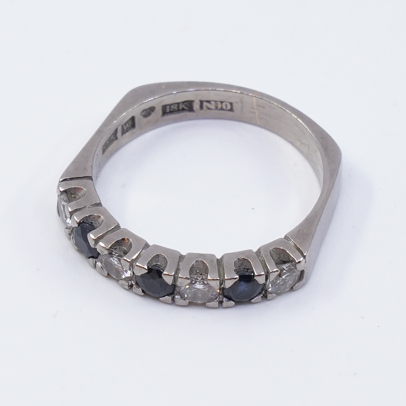 Ring Vitguld 18K med diamanter & stenar
