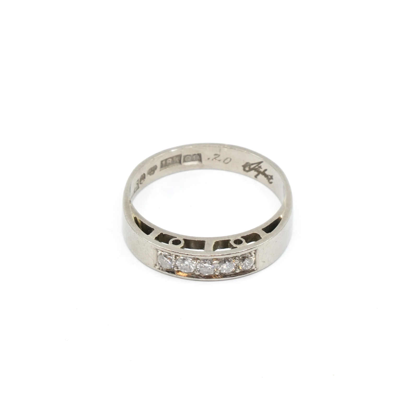 Ring Vitguld 18K Med diamanter