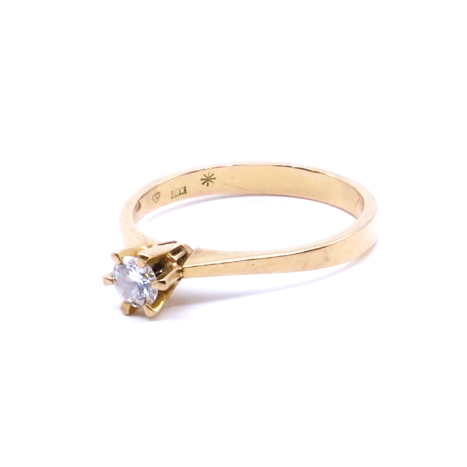Ring 18K solitär 0,26 ct