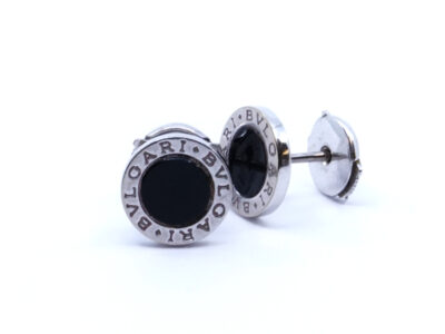 BVLGARI - örhängen - Bvlgari Bvlgari onyx 18K vitguld