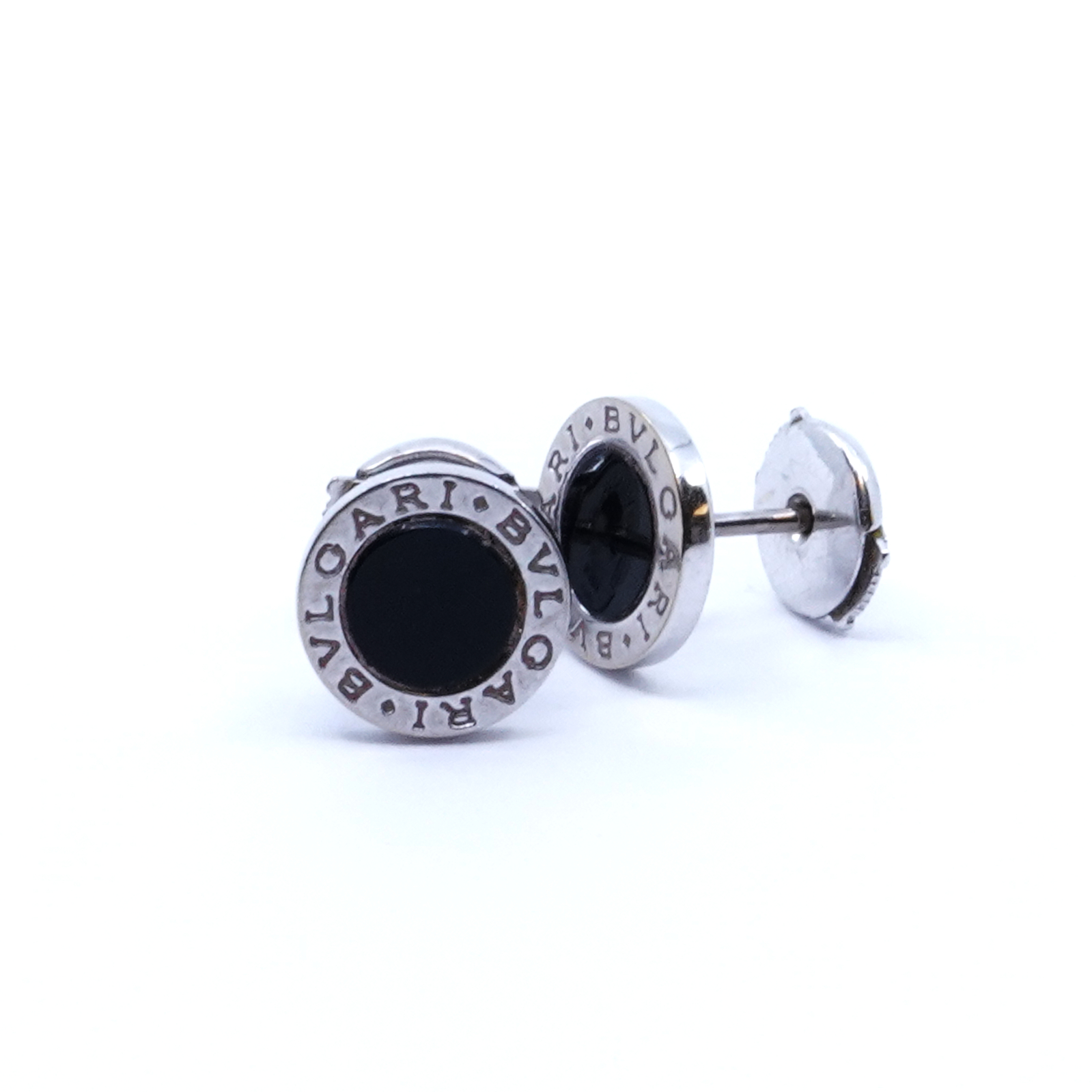 BVLGARI - örhängen - Bvlgari Bvlgari onyx 18K vitguld