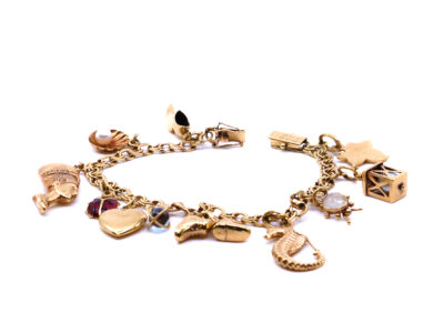 Armband Bismarck med berlocker 18K 17cm