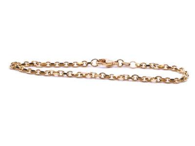 Armband Flackslipad Ankarlänk 18K 18,5cm