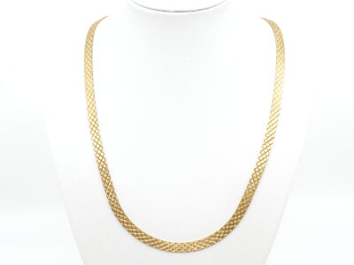 Halskedja Halvstel Guld 18K