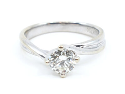 Ring Vitguld 18K Ø15,5 med diamant 1xca0,71ct