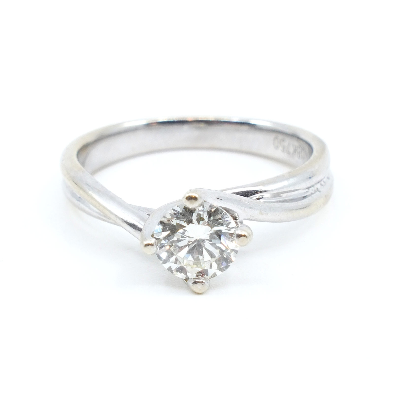 Ring Vitguld 18K Ø15,5 med diamant 1xca0,71ct