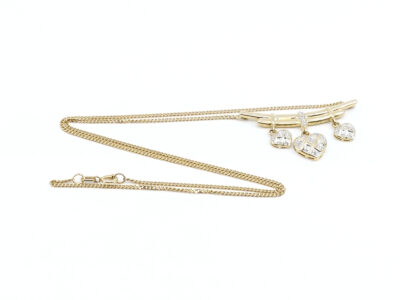 Collier Pansar Guld 18K 46cm med diamanter