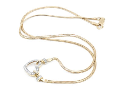 Collier Guld 18K 41cm med diamanter