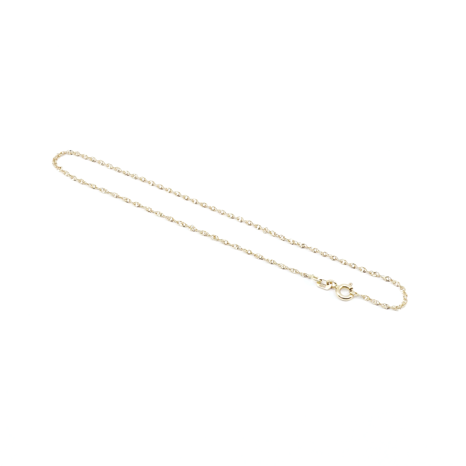Vristlänk Singapore Guld 18K 23cm