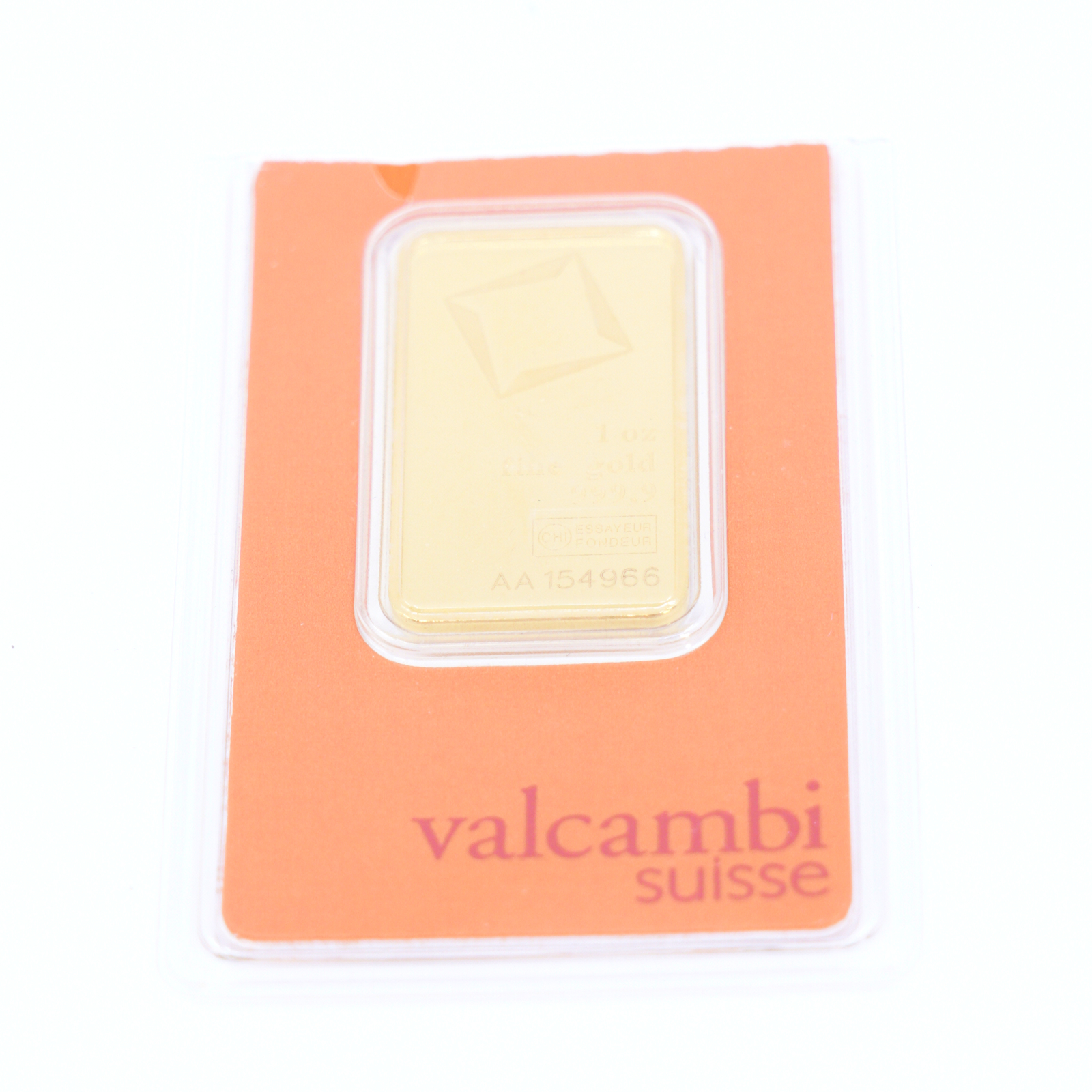 Guldtacka 24K (99,9%) 1oz / 31,1g - Valcambi Suisse
