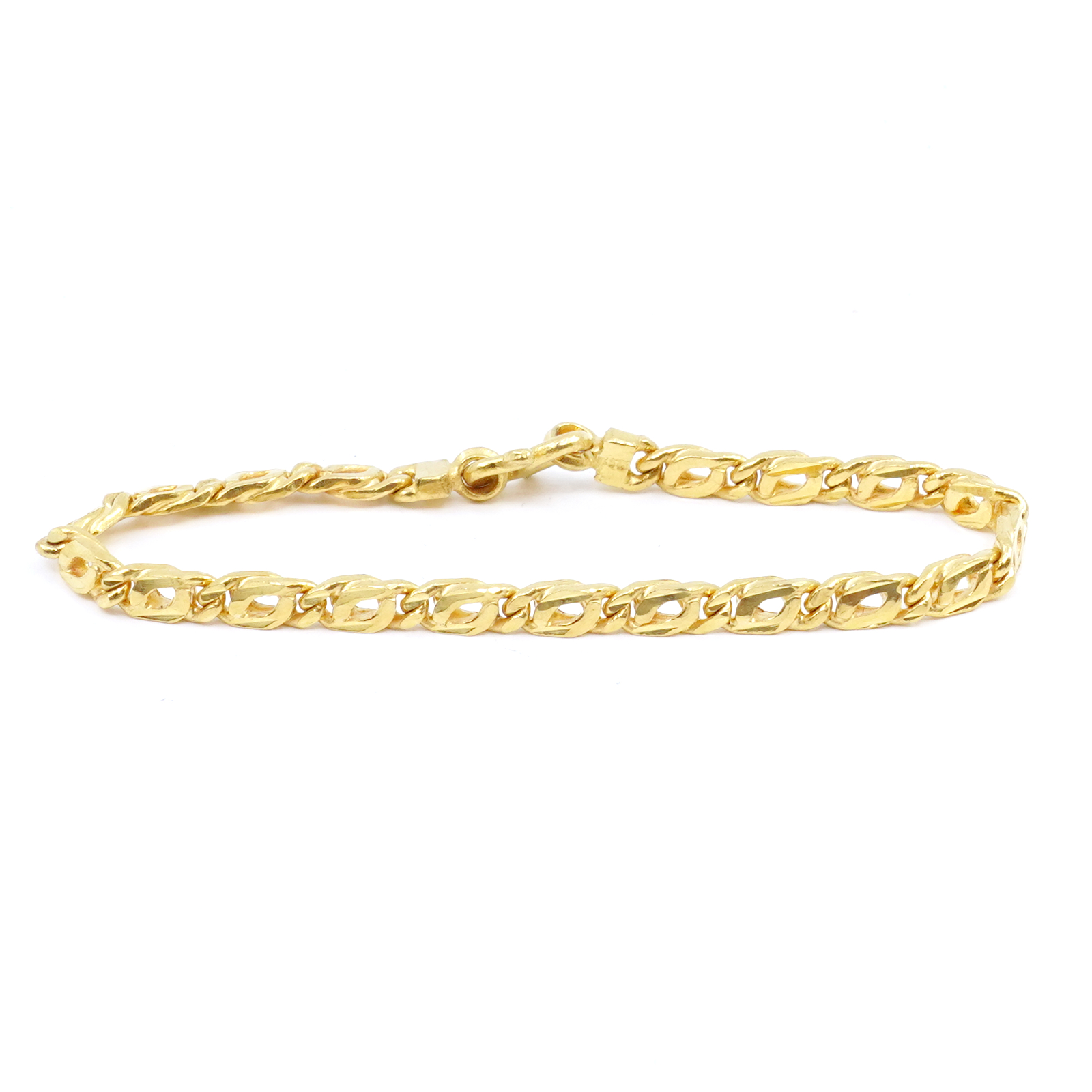 Armband 23K 15,2g Längd 16,7cm Bredd 4mm med S-lås