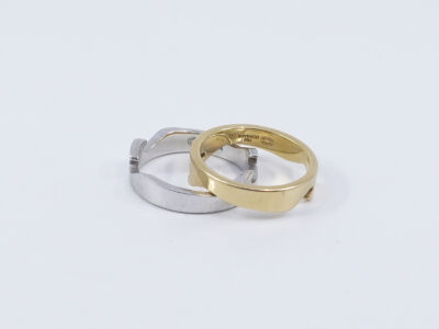 Ring Fusion 2-delad Nina Koppel För Georg Jensen Denmark 18K
