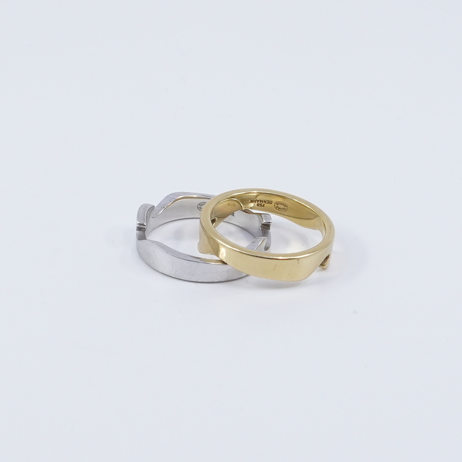 Ring Fusion 2-delad Nina Koppel För Georg Jensen Denmark 18K