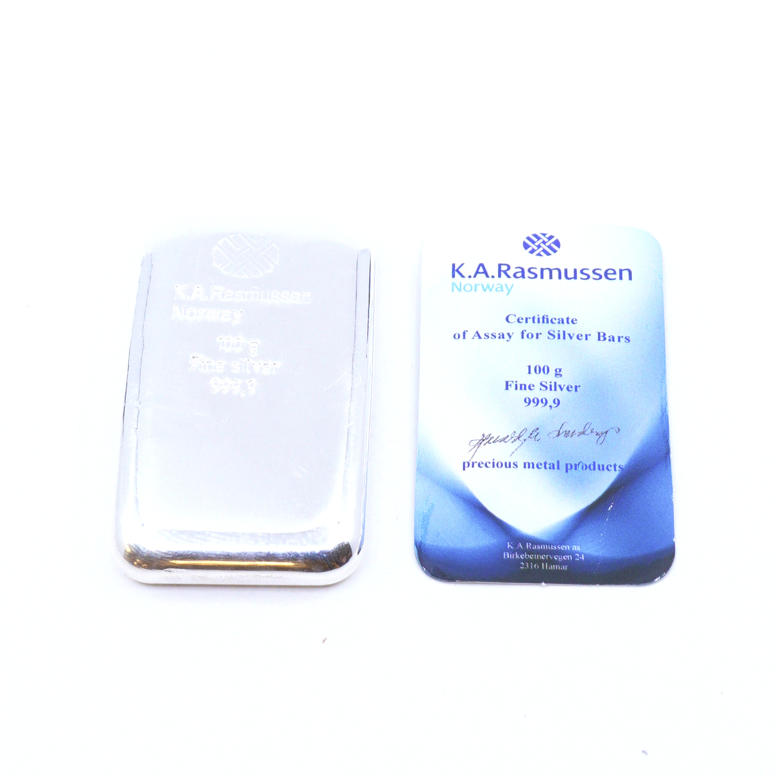 Silvertacka S999 (99,99%) 100g - K.A Rasmussen Norway