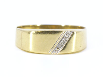 Klackring med diamant 1x ca 0,0005ct
