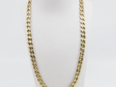 Halskedja Pansar Balestra tvåfärgat guld 18K 42,5cm