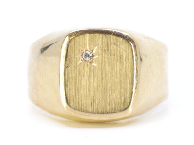 Klackring med diamant