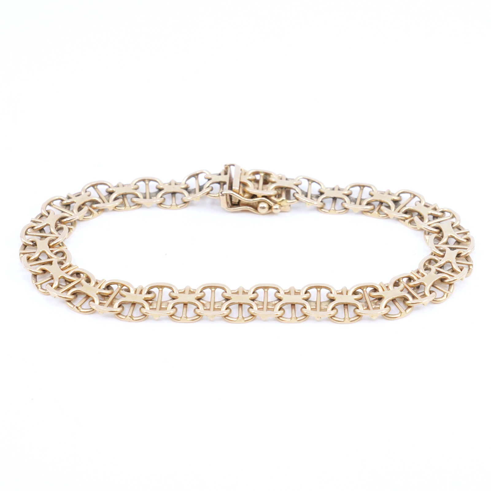 Armband X-länk med stav 18K 19,6g Längd 20,5cm