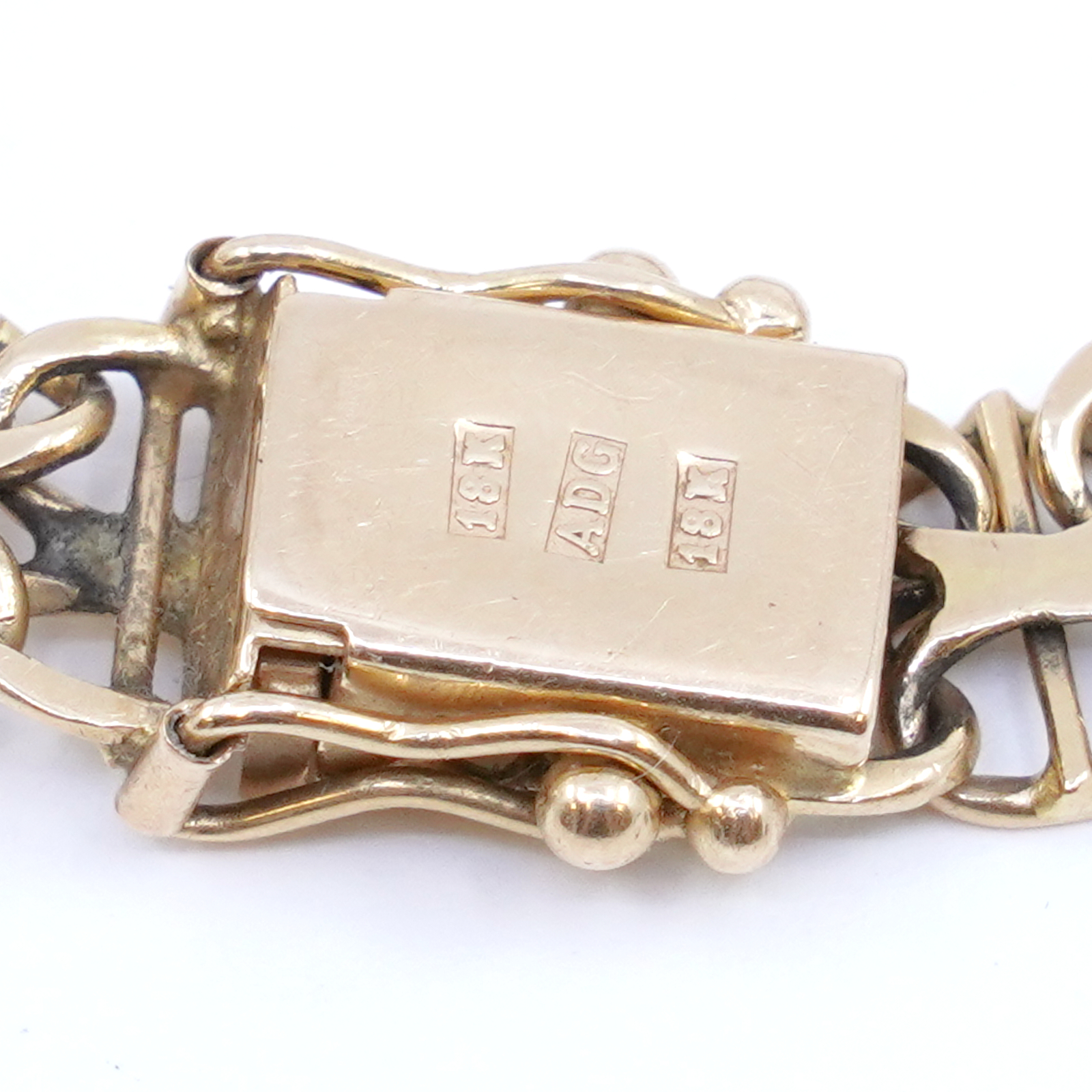 Armband X-länk med stav 18K 19,6g Längd 20,5cm