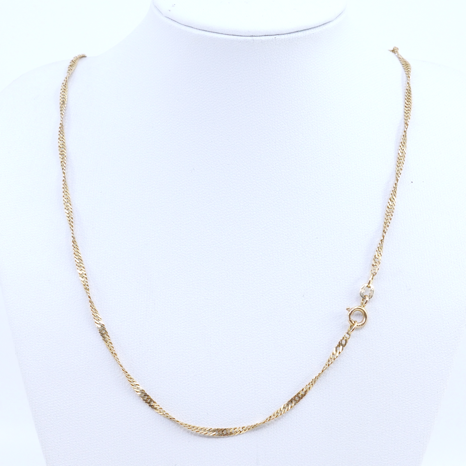 Halskedja Singapore 18K 4,5g Längd 43,5cm