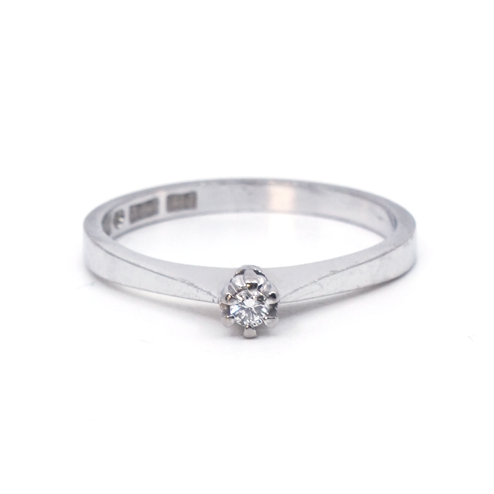 Ring Vitguld 18K med diamant