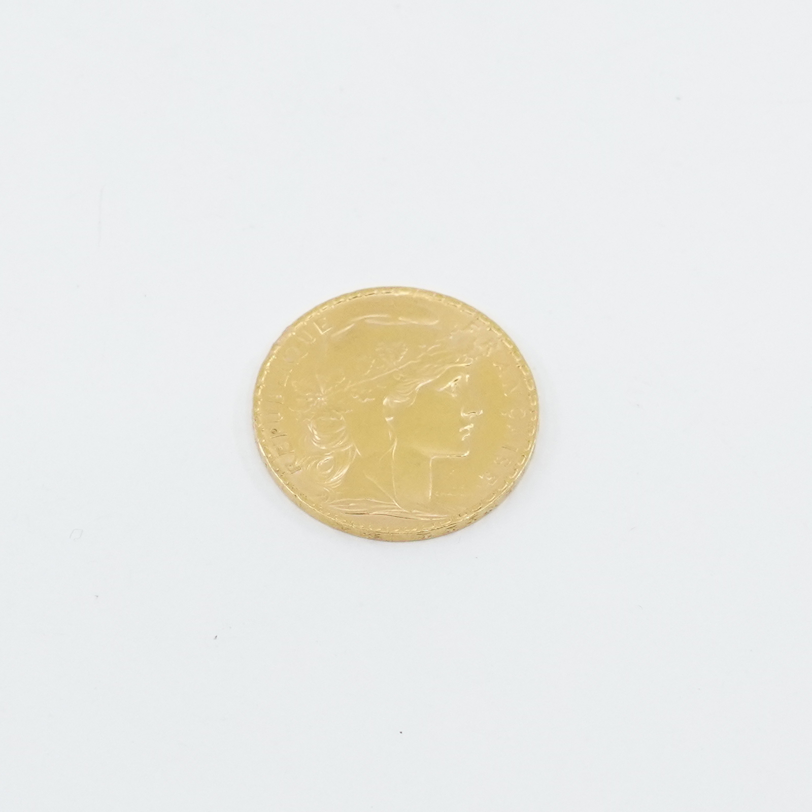 Guldmynt 20 Franc 1907 21,6K 6,4g